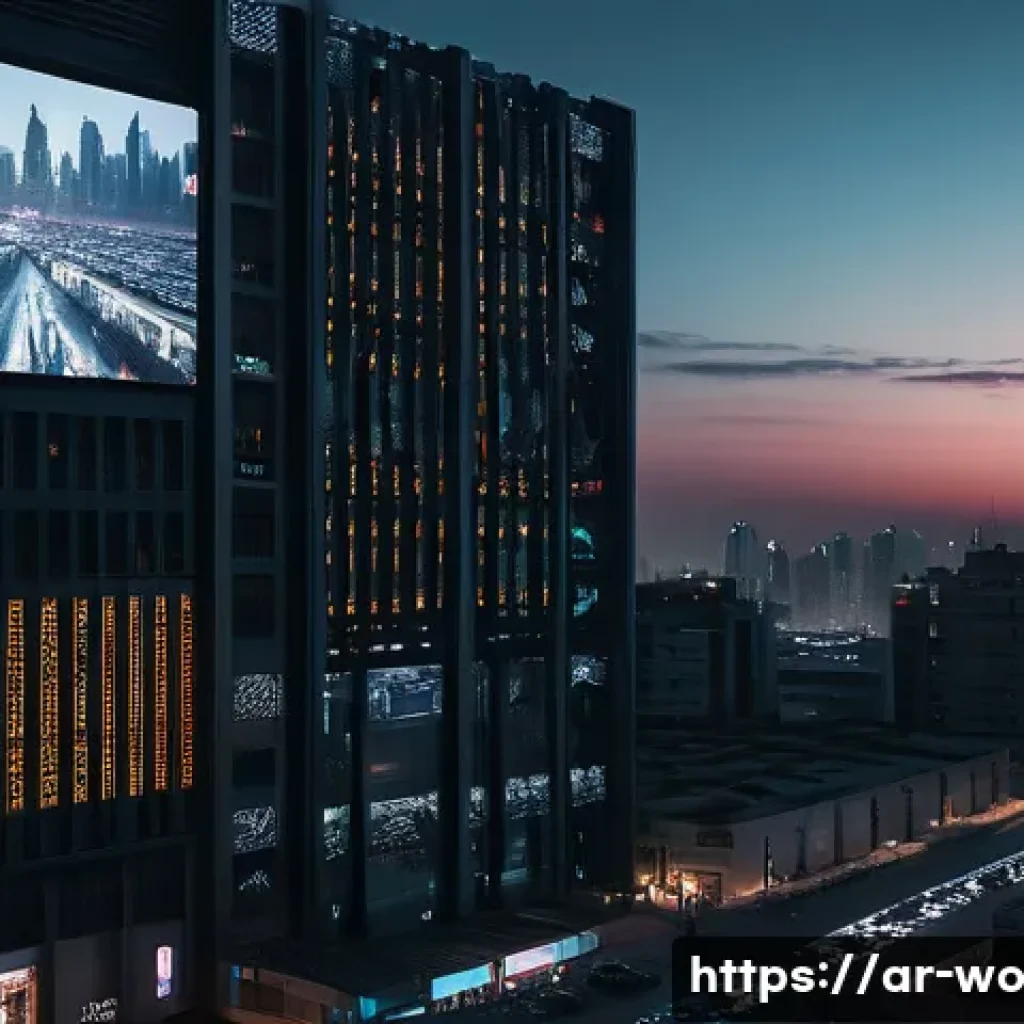 디스토피아 경고를 담은 고전 문학 작품 - A dark dystopian cityscape at night under oppressive surveillance, featuring towering brutalist buil...