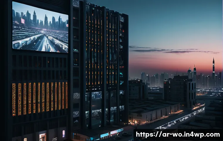 디스토피아 경고를 담은 고전 문학 작품 - A dark dystopian cityscape at night under oppressive surveillance, featuring towering brutalist buil...
