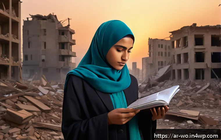 디스토피아적 생존 전략 문학과 영화 - A resilient Middle Eastern woman in modest urban survival attire, including a lightweight hijab and ...